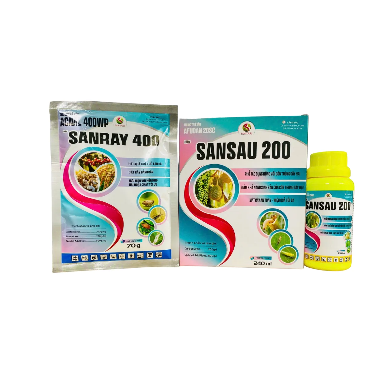 SANSAU 200 240ML VÀ SANRAY 400 70GR