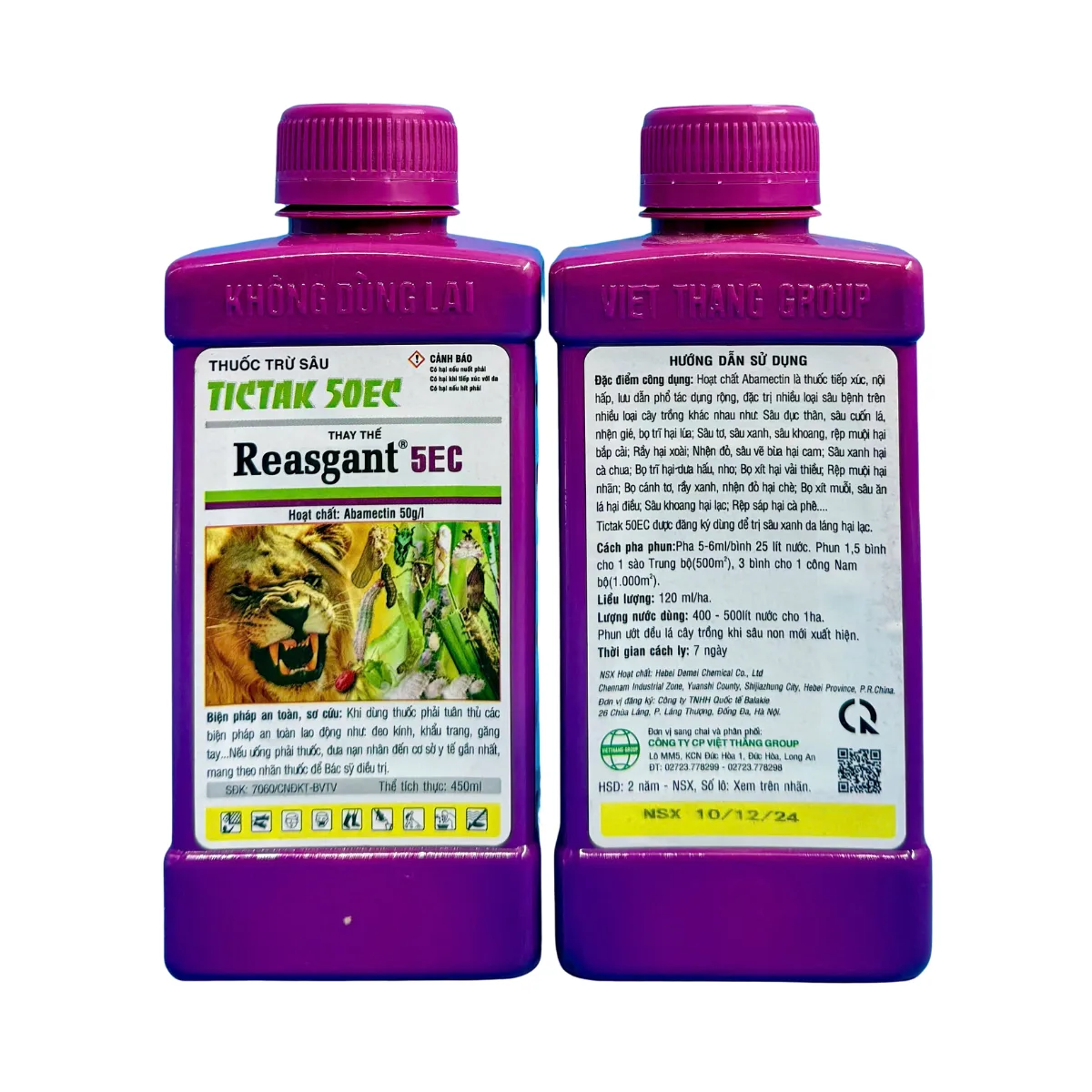 TICTAK 50EC - REASGANT 5EC - 450ML