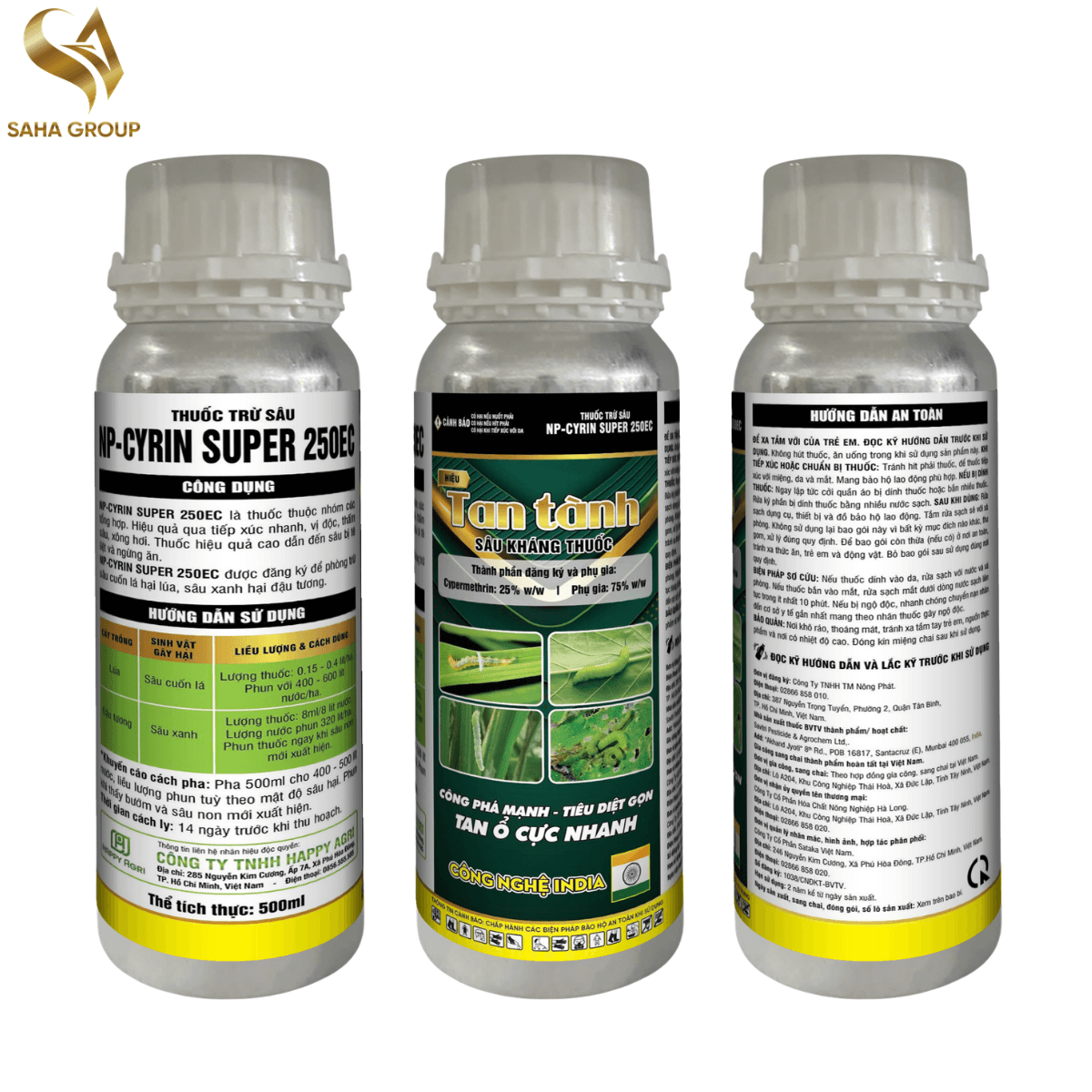 NP-CYRIN SUPER 250EC - TAN TÀNH SÂU KHÁNG THUỐC - 500ML