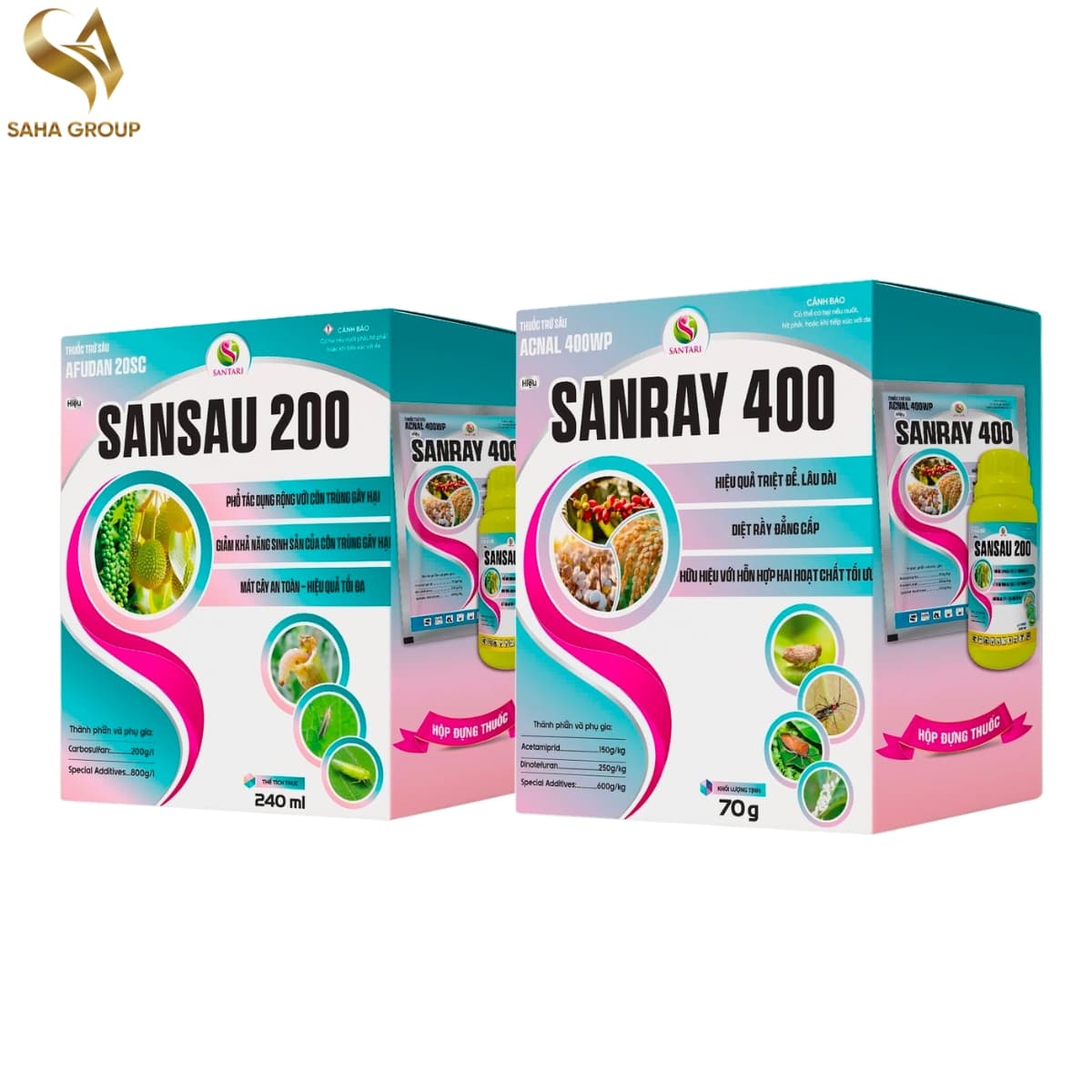 SANSAU 200 240ML VÀ SANRAY 400 70GR