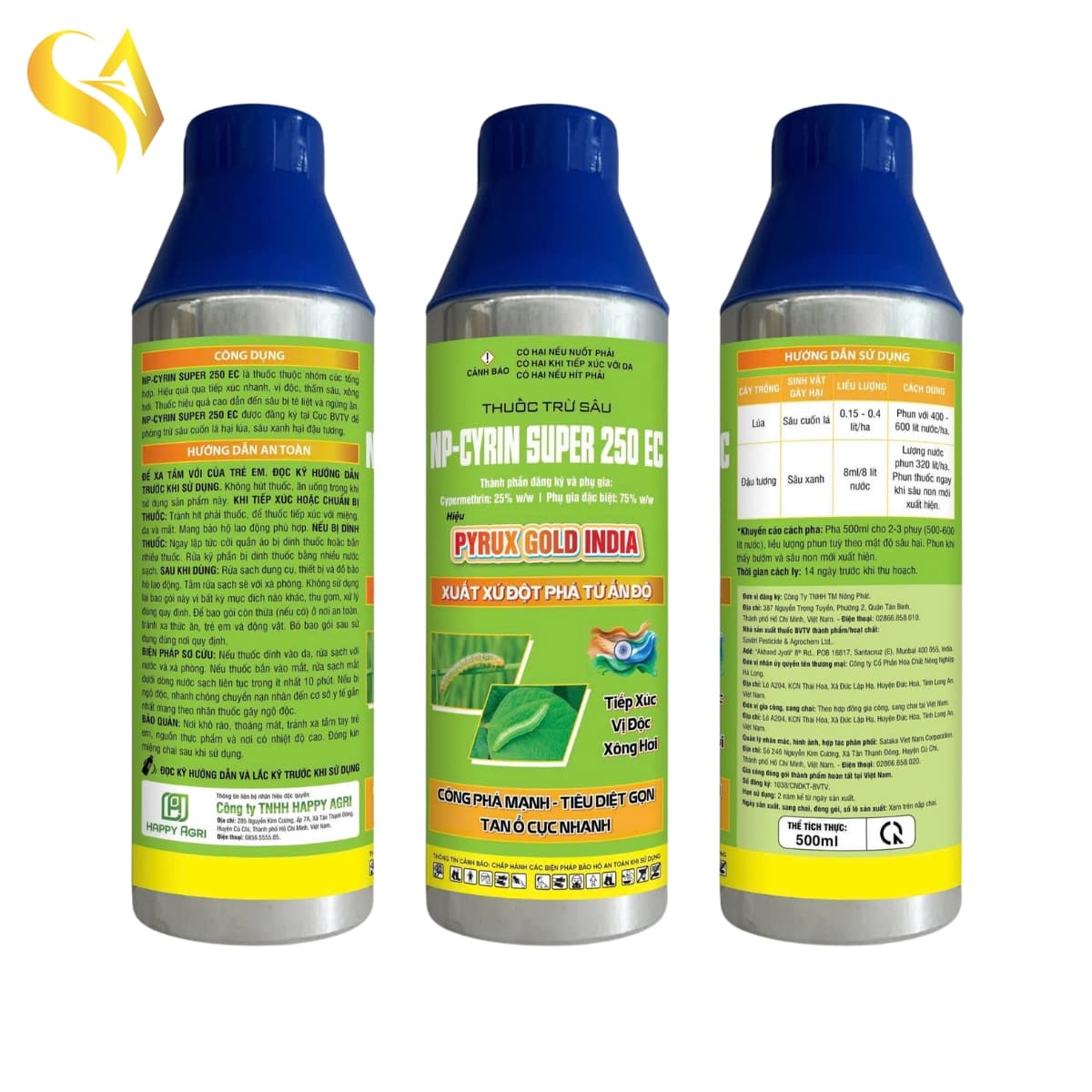 NP-CYRIN SUPER 250EC - PYRUX LUX INIDA - 500ML NHÔM
